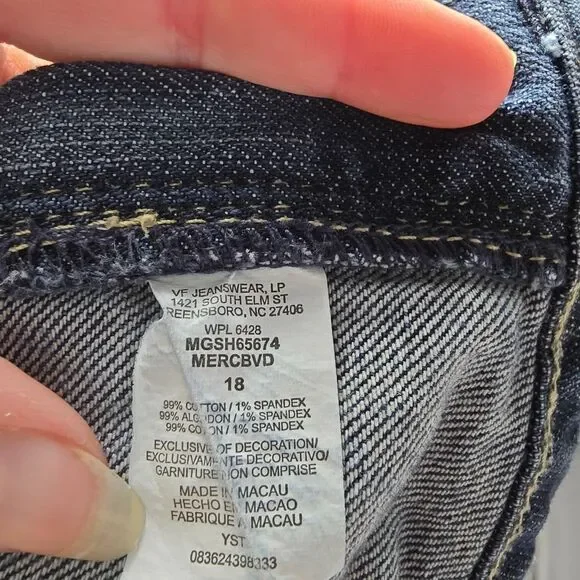 Merona Indigo Bermudas Wonens Shorts Size 18 Mid Rise - Picture 4 of 5